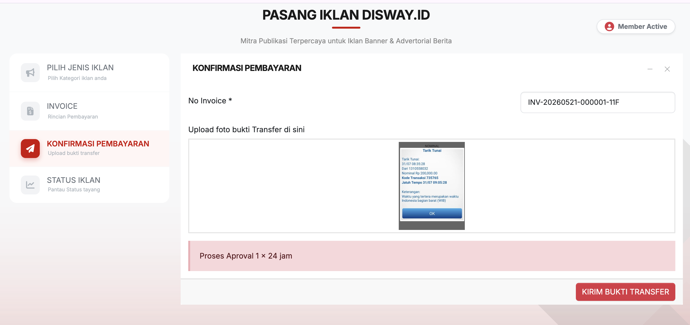 Penayangan iklan