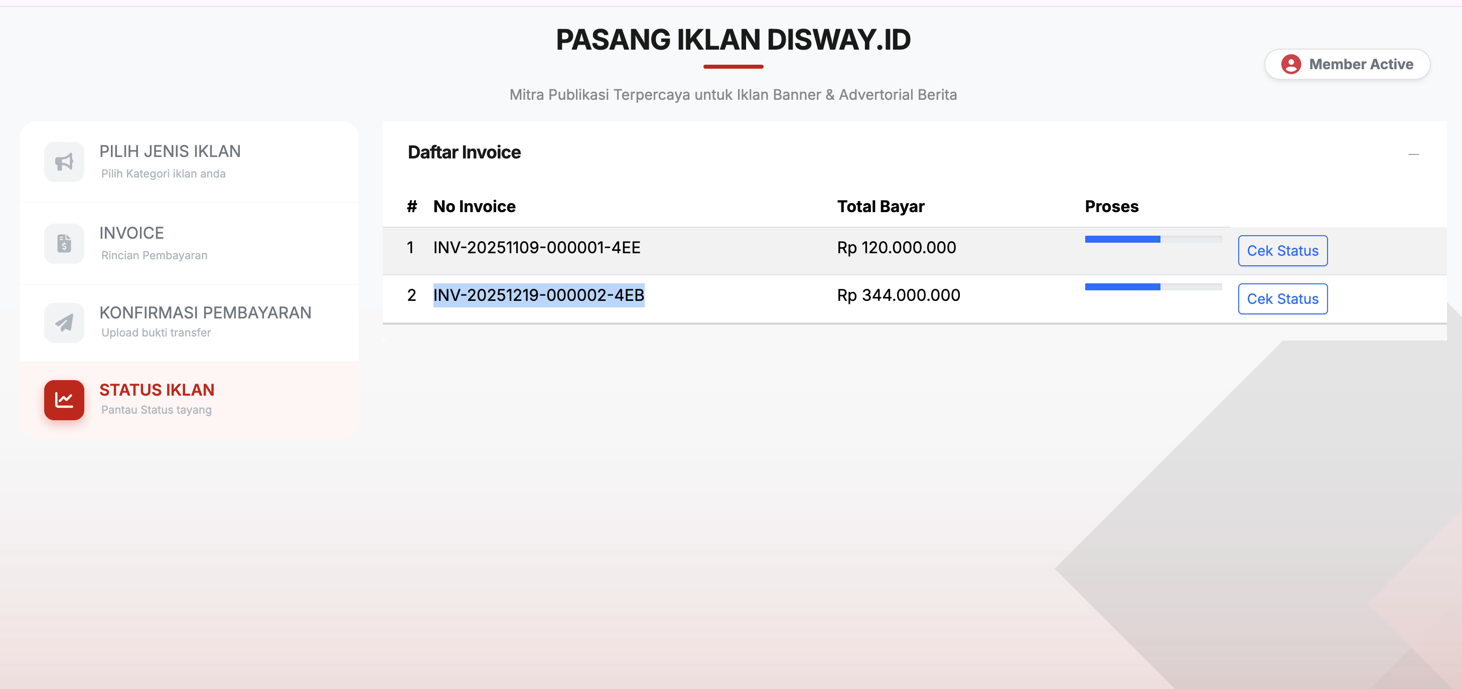 Monitoring performa iklan